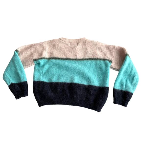 Cordova Arosa Alpaca Mohair Blend Colorblock Stripe Pullover Crewneck Sweater S - Picture 4 of 10